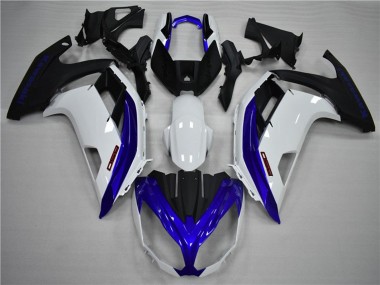 Blue and White 12-16 Ninja 650R Fairings