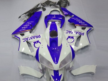 Blue and White Custom 05-06 CBR600RR Fairings