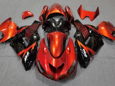 Burnt Orange Black 06-11 ZX14R Fairings