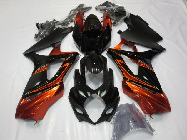 Burnt Orange and Black 07-08 GSXR 1000 Fairings Burnt Orange and Black 07-08 GSXR 1000 Fairings