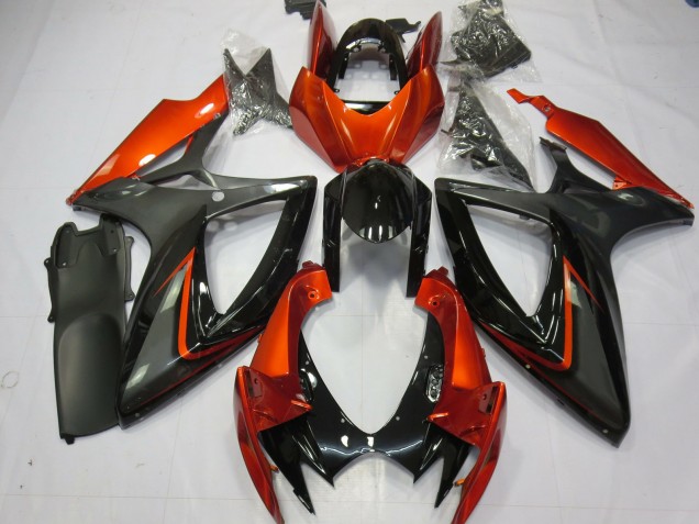 Burnt Orange and Grey 06-07 GSXR 600-750 Fairings