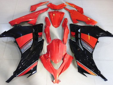 Candy Red and Black 13-18 Ninja 300 Fairings