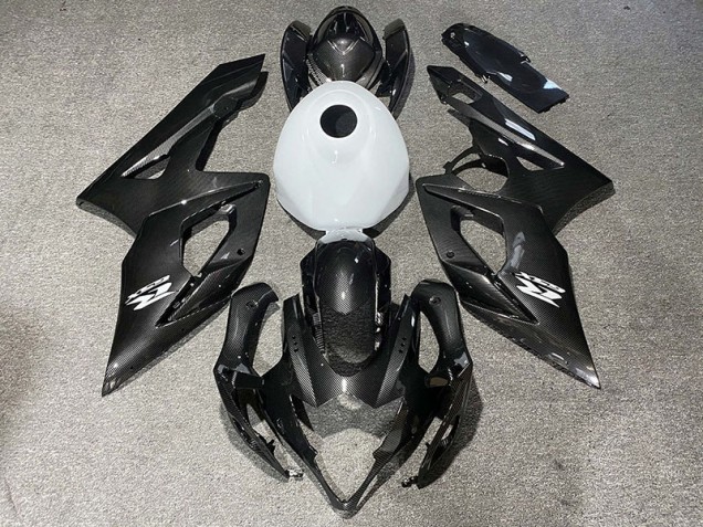 Carbon Fiber Style & Gloss White 05-06 GSXR 1000 Fairings Carbon Fiber Style & Gloss White 05-06 GSXR 1000 Fairings