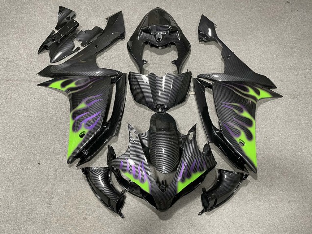 Carbon Fiber Style with Flames 07-08 R1 Fairings Carbon Fiber Style with Flames 07-08 R1 Fairings