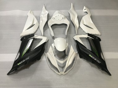 Crystal White & Satin Black 13-18 ZX6R Fairings