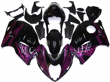 Custom Black Gloss with Pink 97-07 GSXR 1300 Hayabusa Fairings