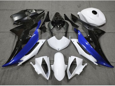 Custom Blue Black and White 08-16 R6 Fairings