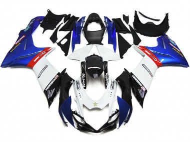 Custom Logos with Blue and Red 11-24 GSXR 600-750 Fairings