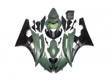 Custom Matte Green and Black 06-07 R6 Fairings