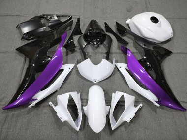 Custom Purple Black and White 08-16 R6 Fairings
