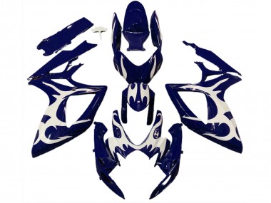 Dark Blue & White Design 06-07 GSXR 600-750 Fairings