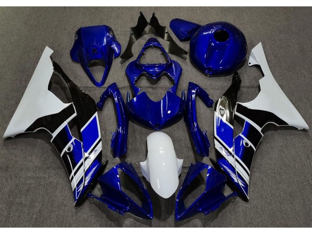 Dark Blue and White Custom 08-16 R6 Fairings Dark Blue and White Custom 08-16 R6 Fairings