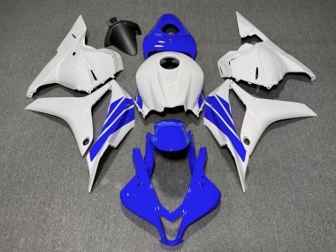 Dark Blue and White Side Stripe 09-12 CBR600RR Fairings