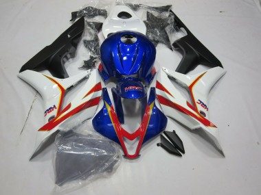 Deep Blue White and Red HRC 07-08 CBR600RR Fairings
