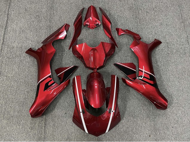 Deep Red & Black and White Accents 15-19 R1 Fairings Deep Red & Black and White Accents 15-19 R1 Fairings
