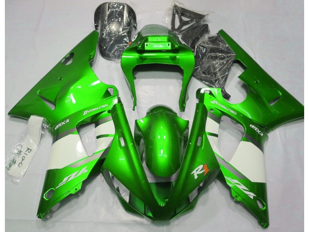 Electric Green & White 00-01 R1 Fairings Electric Green & White 00-01 R1 Fairings