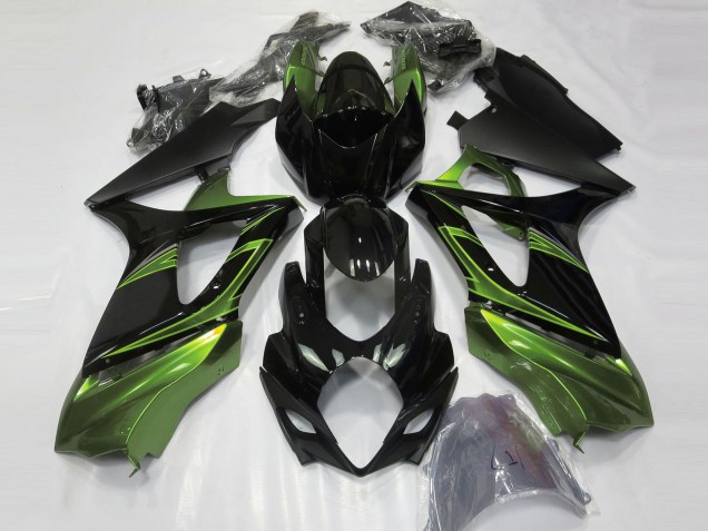 Electric Green and Gloss Black 07-08 GSXR 1000 Fairings Electric Green and Gloss Black 07-08 GSXR 1000 Fairings