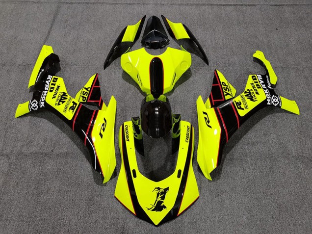 Floro Yellow and Black 15-19 R1 Fairings Floro Yellow and Black 15-19 R1 Fairings