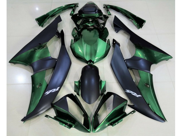 Forest Green and Matte Black 08-16 R6 Fairings