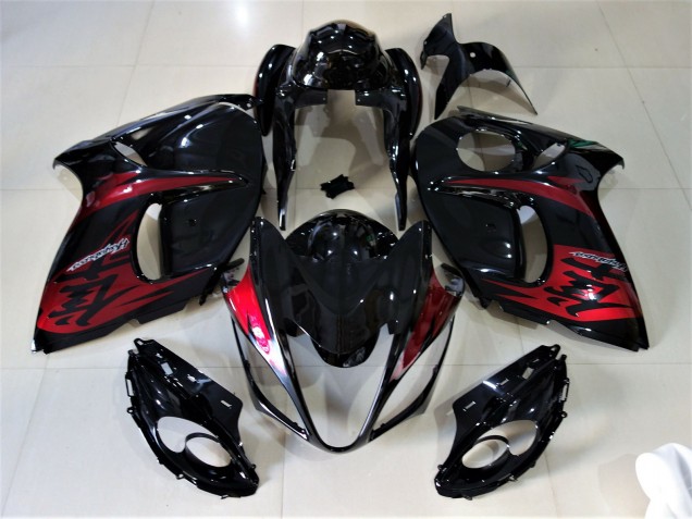 Gloss Black & Candy Red 08-20 GSXR 1300 Hayabusa Fairings Gloss Black & Candy Red 08-20 GSXR 1300 Hayabusa Fairings