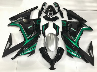 Gloss Black & Emerald Green 13-18 Ninja 300 Fairings
