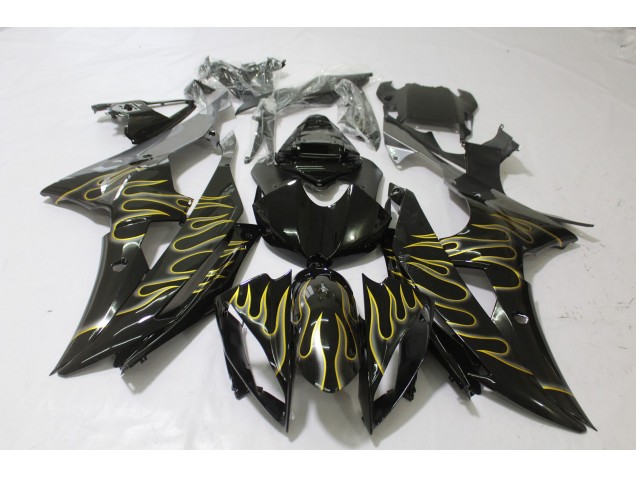 Gloss Black & Flame 08-16 R6 Fairings Gloss Black & Flame 08-16 R6 Fairings