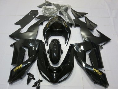 Gloss Black Gold 06-07 ZX10R Fairings