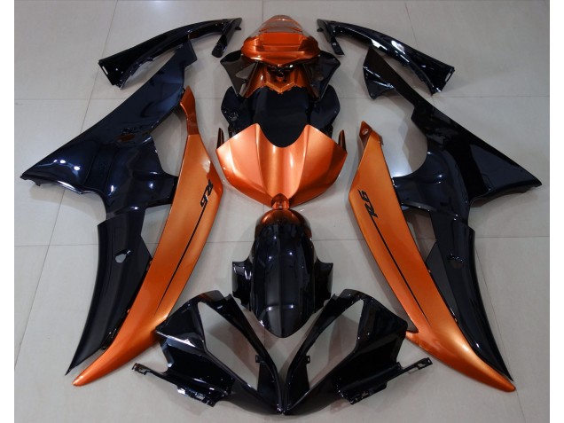 Gloss Black & Light Orange 08-16 R6 Fairings