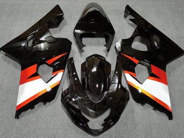 Gloss Black & Orange 04-05 GSXR 600-750 Fairings