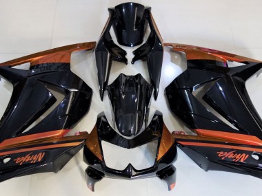 Gloss Black & Orange 08-12 Ninja 250 Fairings