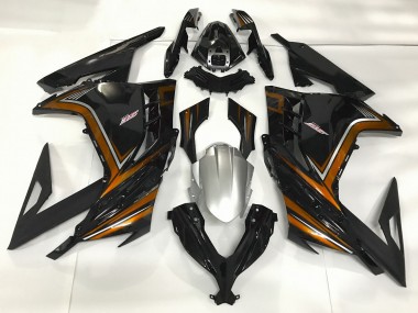 Gloss Black & Orange 13-18 Ninja 300 Fairings