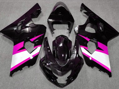 Gloss Black & Pink 04-05 GSXR 600-750 Fairings