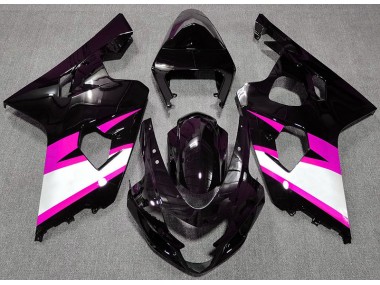 Gloss Black & Pink 04-05 GSXR 600-750 Fairings