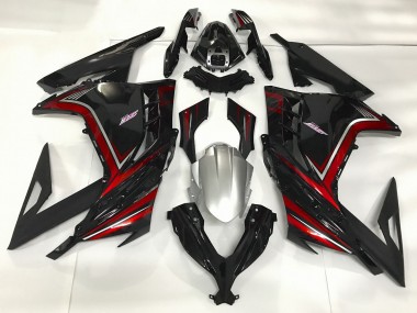 Gloss Black & Red 13-18 Ninja 300 Fairings