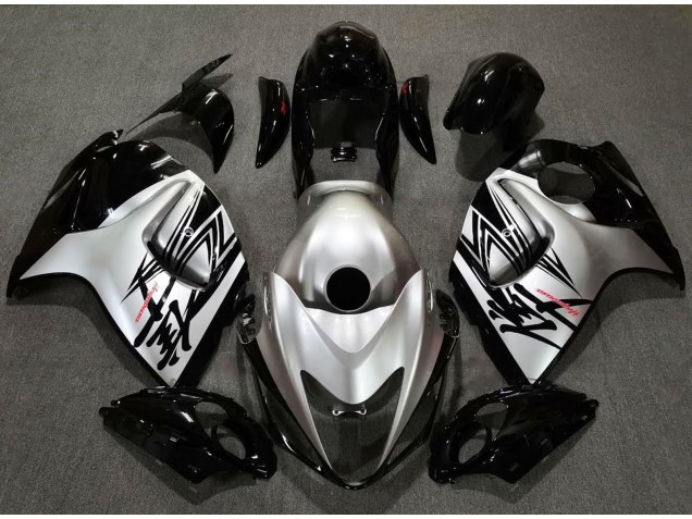Gloss Black & Silver Design 08-20 GSXR 1300 Hayabusa Fairings Gloss Black & Silver Design 08-20 GSXR 1300 Hayabusa Fairings