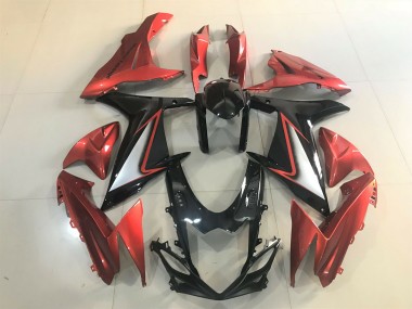 Gloss Black & Vibrant Orange 11-24 GSXR 600-750 Fairings