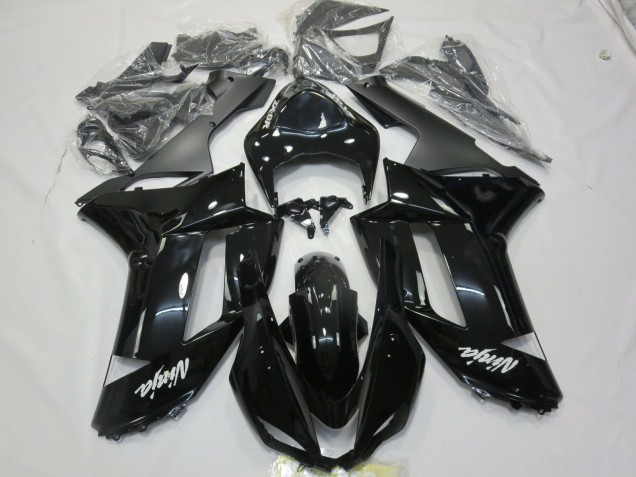 Gloss Black White decal 07-08 ZX6R Fairings Gloss Black White decal 07-08 ZX6R Fairings