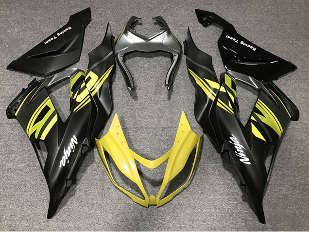 Gloss Black & Yellow 13-18 ZX6R Fairings