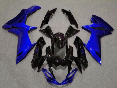 Gloss Black and Aqua Blue 11-24 GSXR 600-750 Fairings