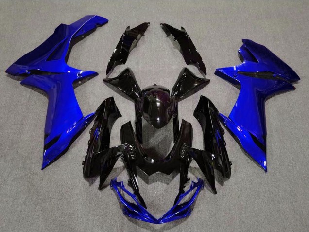 Gloss Black and Aqua Blue 11-24 GSXR 600-750 Fairings Gloss Black and Aqua Blue 11-24 GSXR 600-750 Fairings