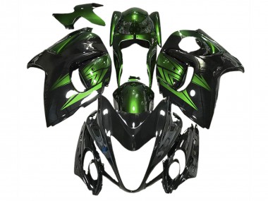 Gloss Black and Deep Green 08-20 GSXR 1300 Hayabusa Fairings
