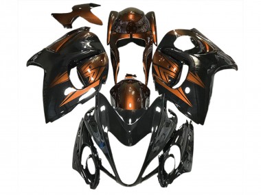 Gloss Black and Deep Orange 08-20 GSXR 1300 Hayabusa Fairings