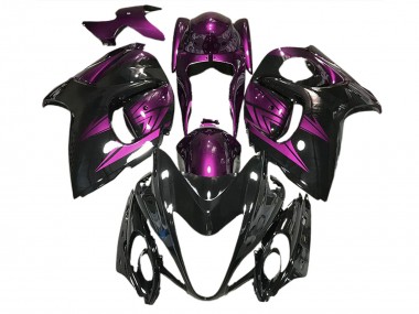 Gloss Black and Deep Purple 08-20 GSXR 1300 Hayabusa Fairings