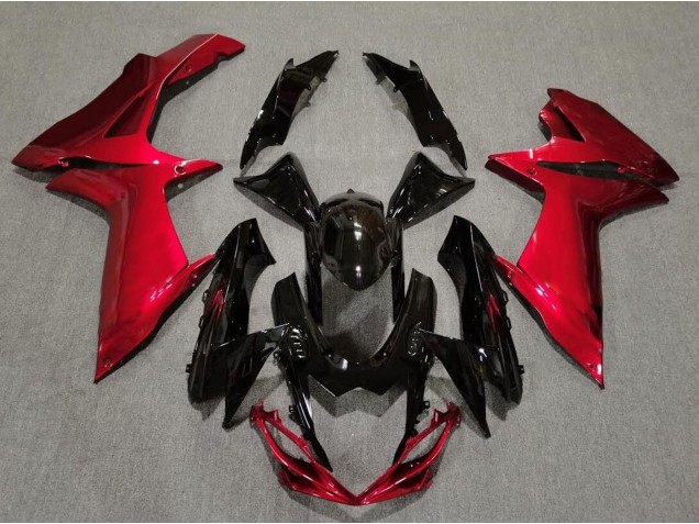 Gloss Black and Lava Red 11-24 GSXR 600-750 Fairings Gloss Black and Lava Red 11-24 GSXR 600-750 Fairings