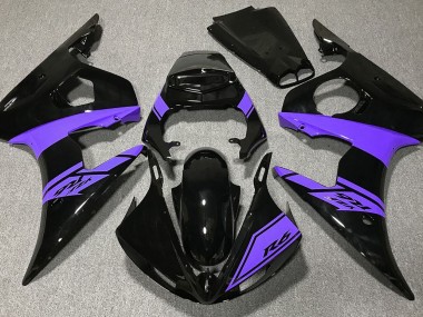 Gloss Black and Purple 03-04 R6 Fairings
