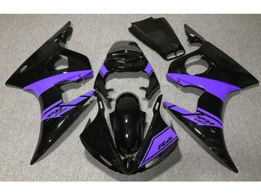 Gloss Black and Purple 03-04 R6 Fairings