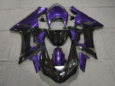 Gloss Black and Purple 05-06 ZX6R Fairings