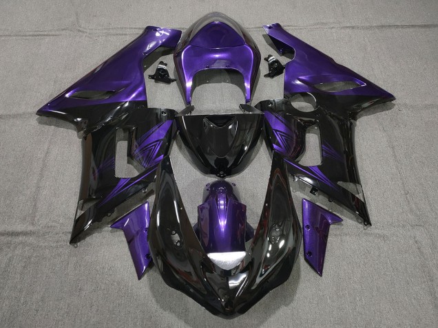 Gloss Black and Purple 05-06 ZX6R Fairings Gloss Black and Purple 05-06 ZX6R Fairings
