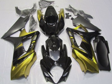 Gloss Black and Yellow 07-08 GSXR 1000 Fairings