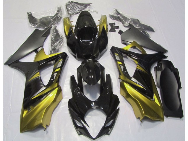 Gloss Black and Yellow 07-08 GSXR 1000 Fairings Gloss Black and Yellow 07-08 GSXR 1000 Fairings